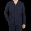 Sunspel Loungewear | Navy Blue Cotton Twill Pyjamas