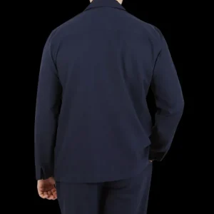 Sunspel Loungewear | Navy Blue Cotton Twill Pyjamas