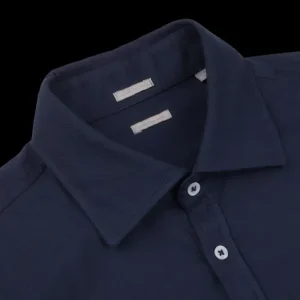 Massimo Alba Shirts | Navy Blue Cotton Viscose Genova Shirt