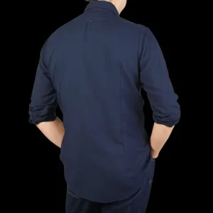 Massimo Alba Shirts | Navy Blue Cotton Viscose Genova Shirt