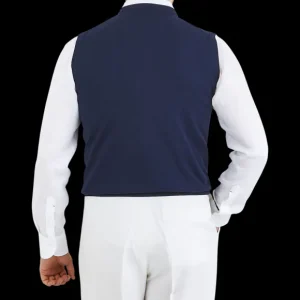Morgano Knitwear | Navy Blue Extra Fine Cotton Slipover