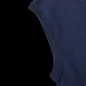 Morgano Knitwear | Navy Blue Extra Fine Cotton Slipover