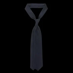 Dreaming Of Monday Ties | Navy Blue 7-Fold Super 100S Wool Tie