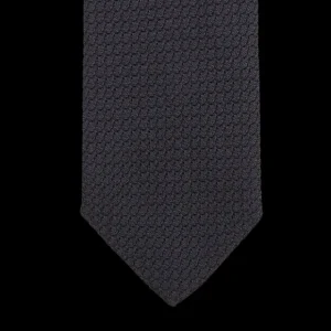 Amanda Christensen Ties | Navy Blue Grenadine Grossa Lined Silk Tie