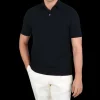 Zanone Polo Shirts | Navy Blue Ice Cotton Polo Shirt