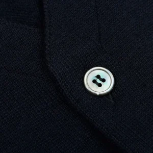 Gran Sasso Knitwear | Navy Blue Knitted Merino Wool Waistcoat