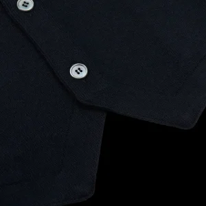 Gran Sasso Knitwear | Navy Blue Knitted Merino Wool Waistcoat