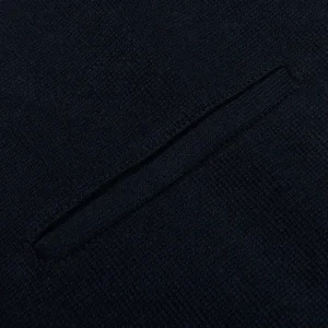 Gran Sasso Knitwear | Navy Blue Knitted Merino Wool Waistcoat