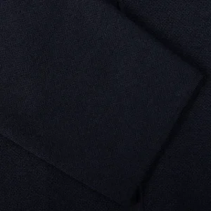 Maurizio Baldassari Outerwear | Navy Blue Knitted Wool Reversible Swacket