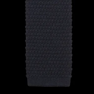 Amanda Christensen Ties | Navy Blue Knitted Wool Tie