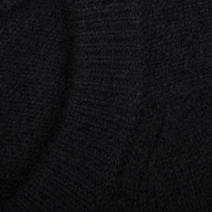 Alan Paine Knitwear | Navy Blue Lambswool Crew Neck