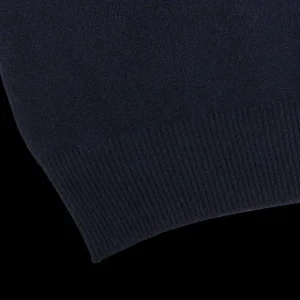 William Lockie Knitwear | Navy Blue Lambswool Slipover