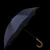 Fox Umbrellas Umbrellas | Navy Blue Maple Handle Automatic Umbrella