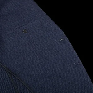 Canali Blazers | Navy Blue Melange Wool Jersey Jacket
