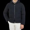 Herno Outerwear | Navy Blue Nylon Down Padded Laminar Jacket