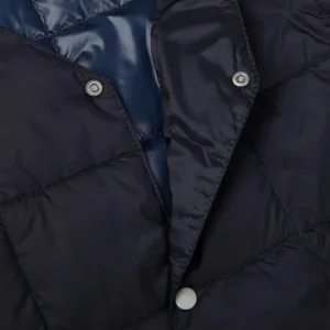 Taion Outerwear | Navy Blue Nylon Down Padded Vest