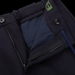 Incotex Trousers | Navy Blue Nylon Slim Fit Tecno Trousers