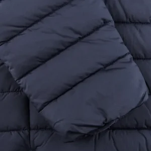 Save The Duck Outerwear | Navy Blue Nylon Technical Down Lewis Jacket