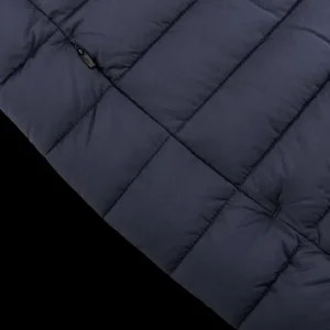 Save The Duck Outerwear | Navy Blue Nylon Technical Down Lewis Jacket