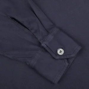 Fedeli Shirts | Navy Blue Organic Cotton Polo Shirt