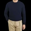 Gran Sasso Knitwear | Navy Blue Pure Cashmere Crew Neck