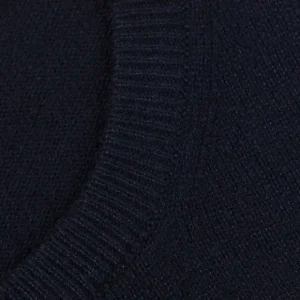 Gran Sasso Sweaters | Navy Blue Pure Cashmere Crew Neck