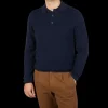 Stenströms Polo Shirts | Navy Blue Pure Cashmere Polo Shirt