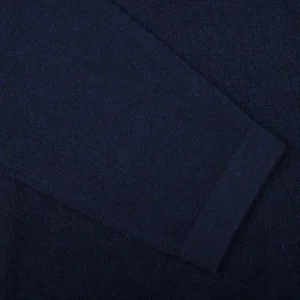 Stenströms Shirts | Navy Blue Pure Cashmere Polo Shirt