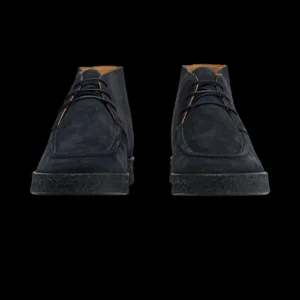 CQP Boots | Navy Blue Suede Leather Plana Boots
