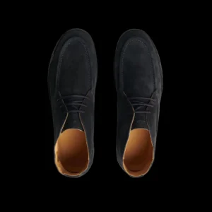 CQP Boots | Navy Blue Suede Leather Plana Boots