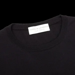 Filippo de Laurentiis Sweaters | Navy Blue Super 120S Merino Crew Neck