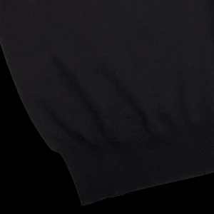 Filippo de Laurentiis Sweaters | Navy Blue Super 120S Merino Crew Neck