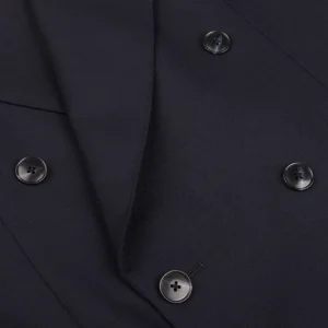 Baltzar Sartorial Suits | Navy Blue Super 100S Wool Db Suit Jacket