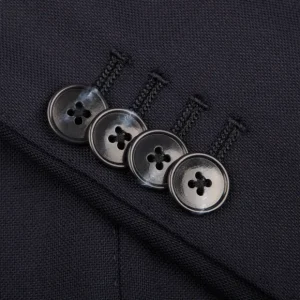 Baltzar Sartorial Suits | Navy Blue Super 100S Wool Db Suit Jacket
