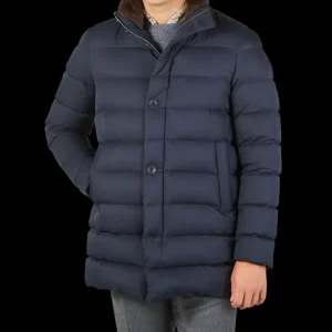 Herno Outerwear | Navy Blue Technical Nylon Polar Tech Jacket