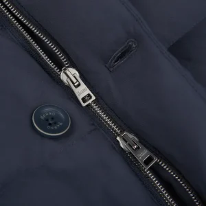 Herno Outerwear | Navy Blue Technical Nylon Polar Tech Jacket