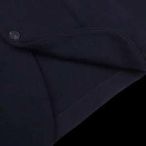 Gran Sasso Outerwear | Navy Blue Travel Wool Knitted Blazer