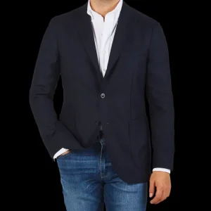 Boglioli Blazers | Navy Blue Virgin Wool K Jacket