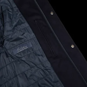 Herno Outerwear | Navy Blue Water Repellent Cashmere Car Coat