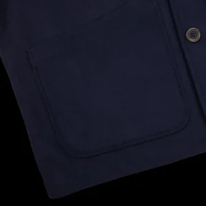 Universal Works Gilets | Navy Blue Wool Blend Chore Waistcoat