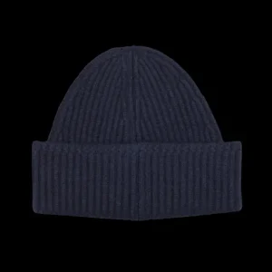 Yacaia Beanies | Navy Blue Wool Cashmere Beanie