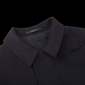 De Petrillo Coats & Jackets | Navy Blue Wool Cashmere Caban Jacket