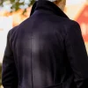 Luigi Bianchi Coats & Jackets | Navy Blue Wool Cashmere Dream Polo Coat