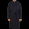 Studio 73 Outerwear | Navy Blue Wool Cashmere Raglan Coat