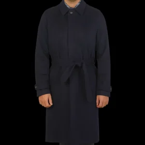 Studio 73 Coats & Jackets | Navy Blue Wool Cashmere Raglan Coat