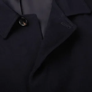 Studio 73 Outerwear | Navy Blue Wool Cashmere Raglan Coat