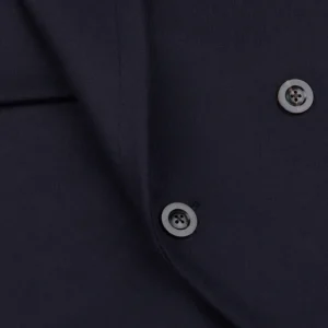 Boglioli Coats & Jackets | Navy Blue Wool Cashmere Twill Coat