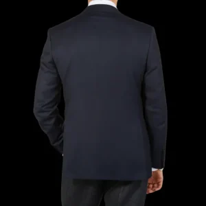 Canali Blazers | Navy Blue Wool Flannel Impeccabile Blazer