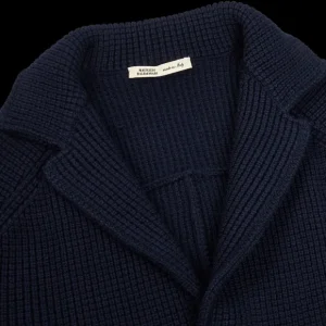 Maurizio Baldassari Knitwear | Navy Blue Zegna Baruffa Wool Brenta Jacket