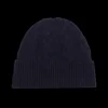 Amanda Christensen Beanies | Navy Cable Knitted Cashmere Beanie